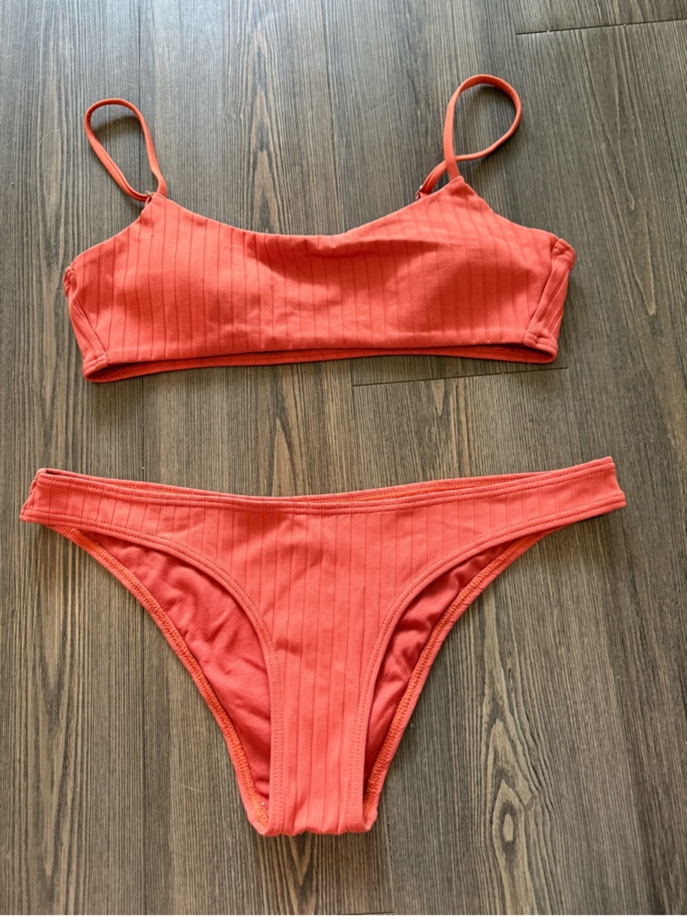 Damsel Ribbed Orange Bikini